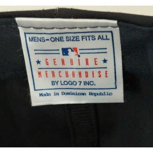 Atlanta Braves MLB Logo 7 Hat New With Tags Navy Blue Red Adjustable - Picture 5 of 6